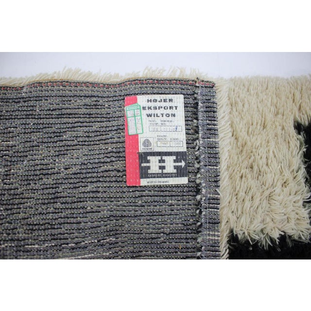 Textile Abstract Wool Rug by Hojer Eksport Wilton, Denmark, 1960s For Sale - Image 7 of 8