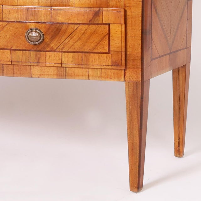 Antique Neoclassic Continental Walnut Commode or Chest of Drawers For Sale - Image 9 of 9