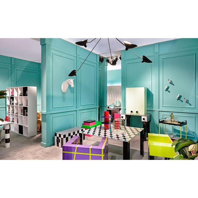 Black Festa Mobile Fernand Cart Table in Powder-Coated Aluminum by Altreforme For Sale - Image 8 of 10