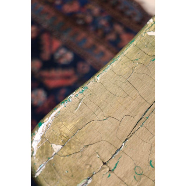 Paint Spindle Antiqued Gold Painted Chair From the Early 1900s For Sale - Image 7 of 14