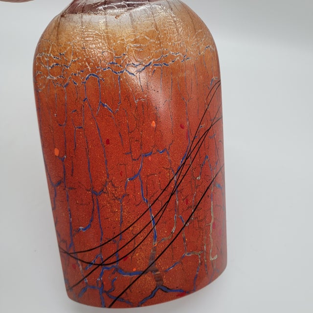 Mid-Century Modern 1980s Transjo Hytta Glass Vase Bottle Flask For Sale - Image 3 of 11