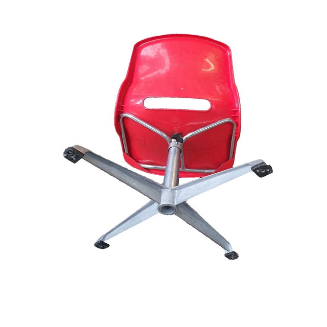 Red Swivel Desk Chair by Swante Schöblom for Overman AB, 1970s For Sale - Image 3 of 6