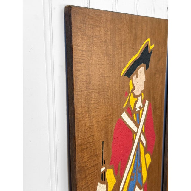 Wood Mid-Century Modern Colonial Solider Walnut Wall Panels - A Pair For Sale - Image 7 of 14