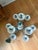 Mid-Century Modern 1980s Marble and Verdigris Copper Chandelier For Sale - Image 3 of 8