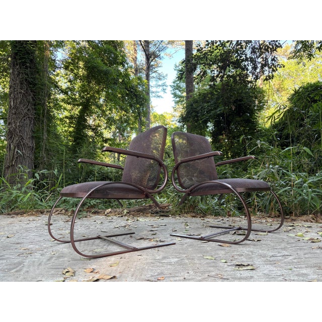 Mid-Century Modern Mid Century Cantiliver Rockers, a Pair- Restored For Sale - Image 3 of 8
