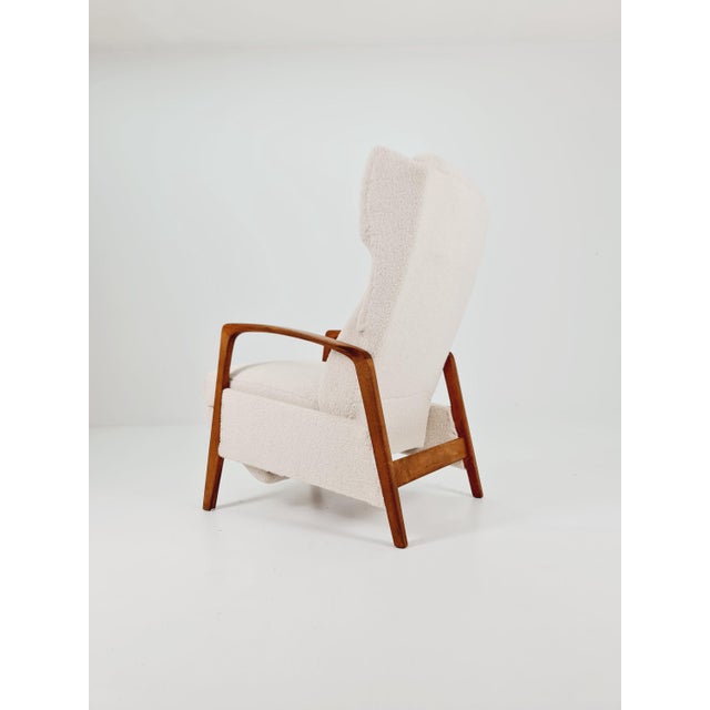 Wood German Lounge Chair with Foot Rest, 1940s For Sale - Image 7 of 11