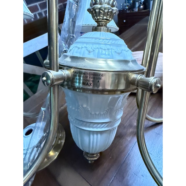 Ivory Lenox Chandelier For Sale - Image 8 of 11