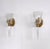 Italian Murano Crystal Glass and Brass Wall Sconces, 1990s, Set of 2 For Sale - Image 4 of 18