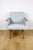 Vintage Art Deco Loft Armchair in Blue Sky, 1970s For Sale - Image 4 of 12