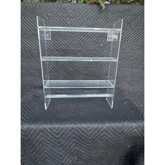 Mid-Century Modern Pair of Vintage Lucite Etagere Shelf Units For Sale - Image 3 of 12