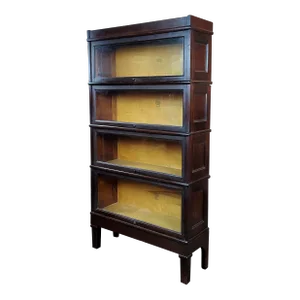 Antique Macey Mahogany Lawyer's Bookcase 4 Stacks-C1910s