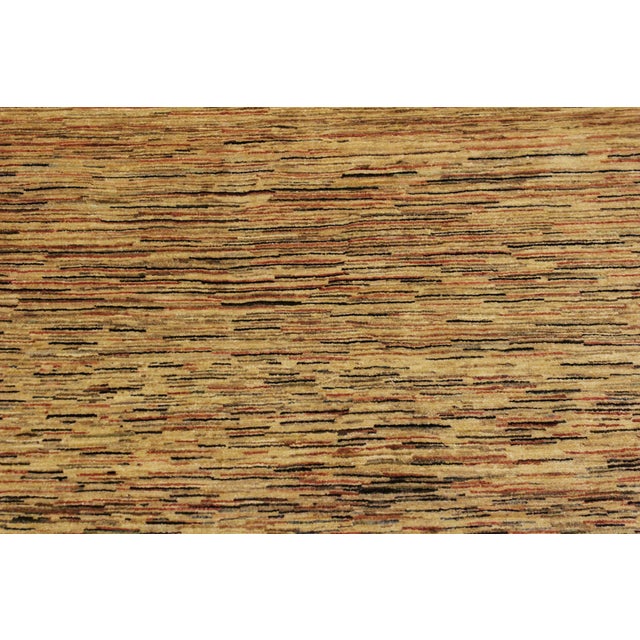 1990s Shabby Chic Gabbeh Beige/Rust Wool Rug - 3'10'' X 5'9'' For Sale - Image 5 of 10