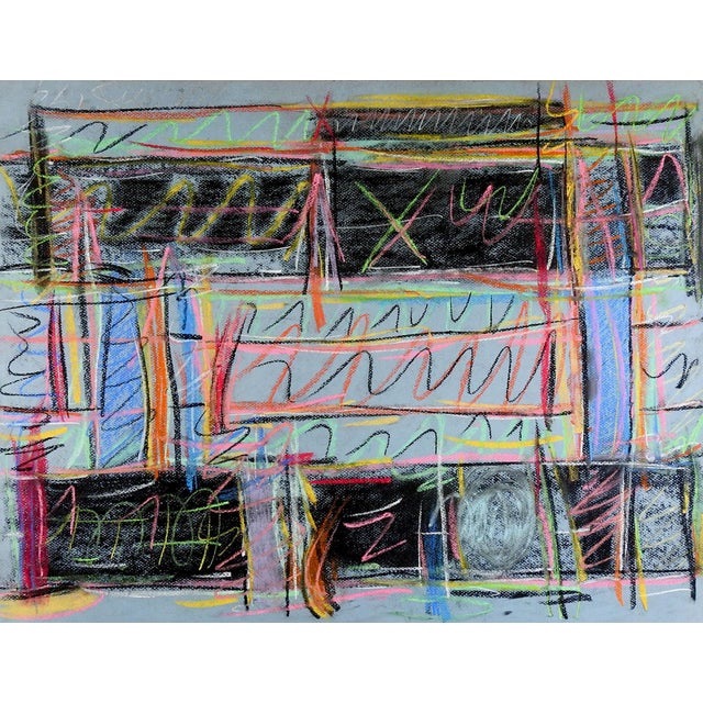 Graffiti Abstract Pastel Painting For Sale - Image 4 of 4