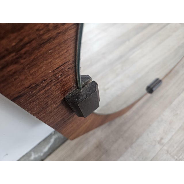 Wood Vintage Octagonal Teak Mirror, 1970s For Sale - Image 7 of 15