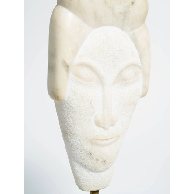 Asian Asian Marble Bust Sculpture For Sale - Image 3 of 9