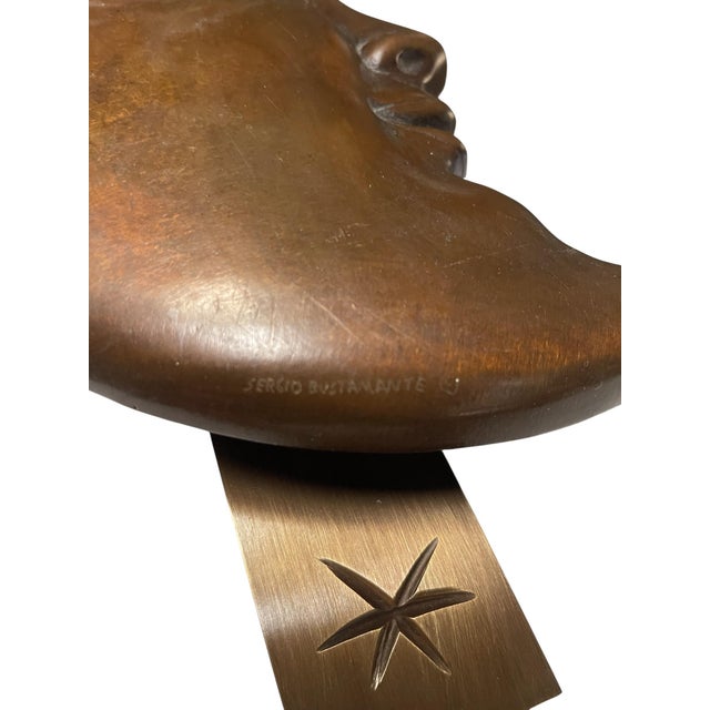 1970s Bronze and Glass Wall Sconces by Sergio Bustamante, 1970, Set of 2 For Sale - Image 5 of 8