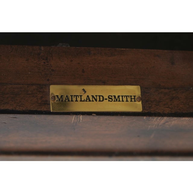 Maitland Smith Marble Top 1 Leg French Style Wall Table For Sale - Image 11 of 12