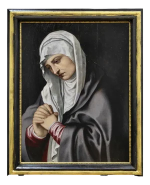 Follower of Titian Vecellio, Mater Dolorosa, 17th Century, Oil on Panel