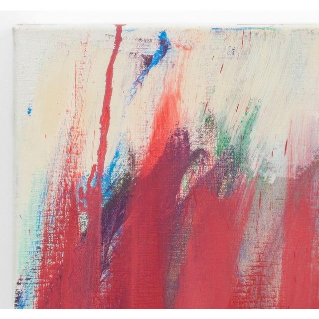 Robert O'Meara (American, 1957-2024), Abstract Composition, Oil on Canvas, pink over white and turquoise, apparently...