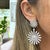 Silver 18k White Gold 13.00ctw Round Cut Diamond Sunburst Double Eschle Dangle Earrings, Pair For Sale - Image 8 of 8