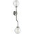 Bistro Double Wall Sconce in Polished Nickel with Clear Glass Designer: Ian K. Fowler Height: 32" Extension: 11.5"...