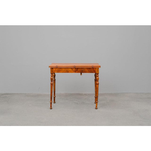 Antique Game Table or Console Table in Walnut, Late 19th Century For Sale - Image 9 of 18