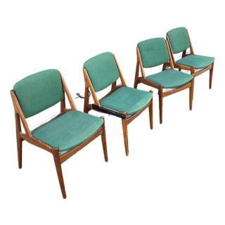 Mid-Century, Teak, Dining Room, Chairs Designed by Arne Vodder for Vamo Sonderborg For Sale
