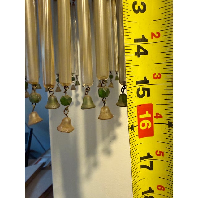Metal Early 20th Century Moroccan Hand Painted Chandelier With Glass Tassels For Sale - Image 7 of 8