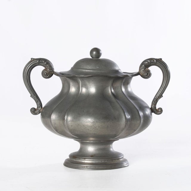 1830's Dixon & Son Pewter Coffee Pot, Creamer and Sugar For Sale - Image 16 of 18