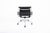 Eames Herman Miller Black Leather Office Chair Thin Pad Aluminum Group For Sale In Detroit - Image 6 of 11