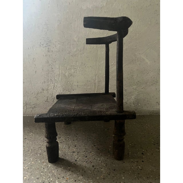 20th Century Small Weathered African Chair For Sale - Image 4 of 8