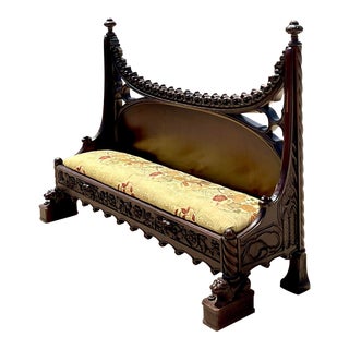 Vintage Neo Gothic Bench For Sale