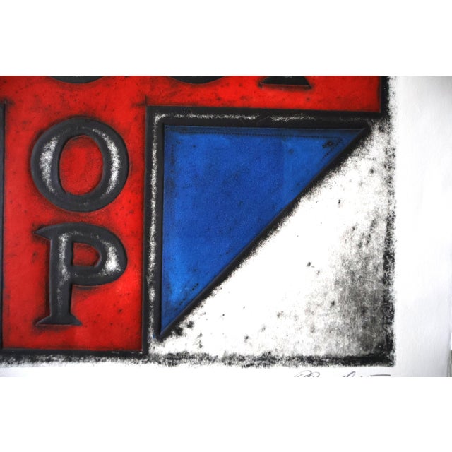 Dennis Ray Beall "Stop-Flop" 1965 Pop Art Collagraph Ap Signed Print For Sale - Image 4 of 13