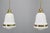 Luzette Pendant Lights in Opaline Glass and Brass by Peter Behrens for Aeg, 1930s, Set of 2 For Sale - Image 3 of 17