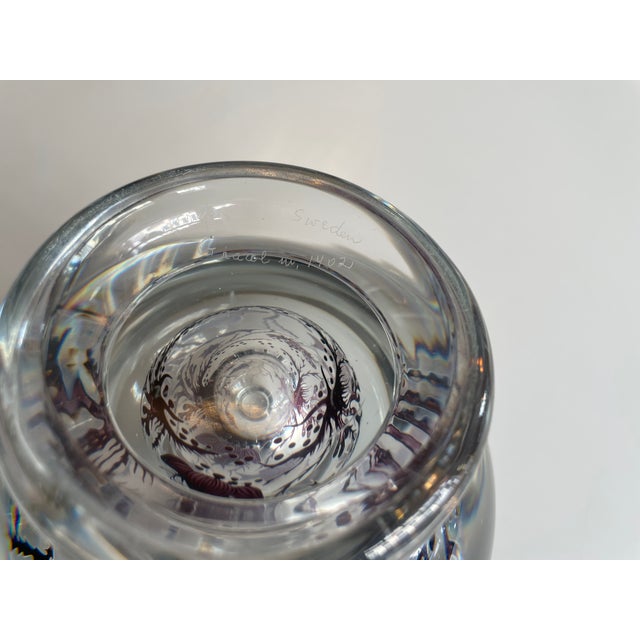 Orrefors Graal Glass Vase by Edward Hald for Orrefors, Sweden, 1950s For Sale - Image 4 of 13