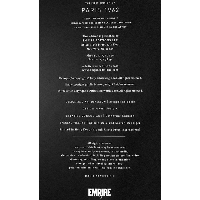 "Paris" 1962 Shatzberg, Jerry For Sale - Image 4 of 11