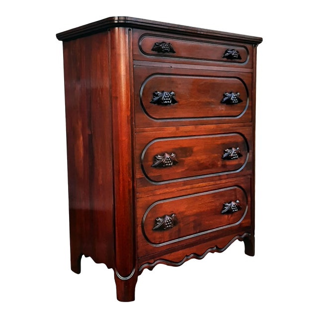 1948 Davis Company Lillian Russell Black Walnut Chest of