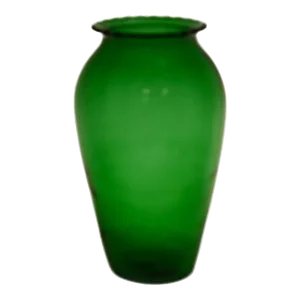 Emerald Green Glass 9” Vase