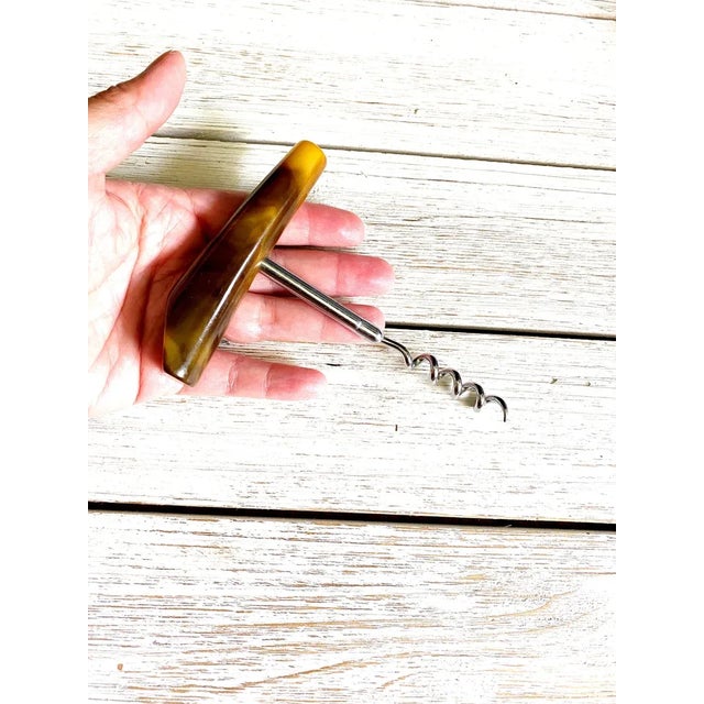 1970s Vintage Corkscrew With Bakelite Handle For Sale - Image 4 of 5