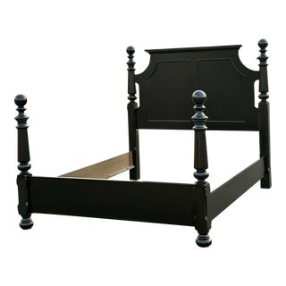 Black Painted Cannonball Queen Size Bed For Sale