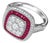 1920s 14K White Gold Ruby Diamond Art Deco Ring, Size 6.5 For Sale