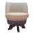 Rustic Swivel Barrel Accent Chair | Tufted Upholstery | Wine Barrel Style For Sale