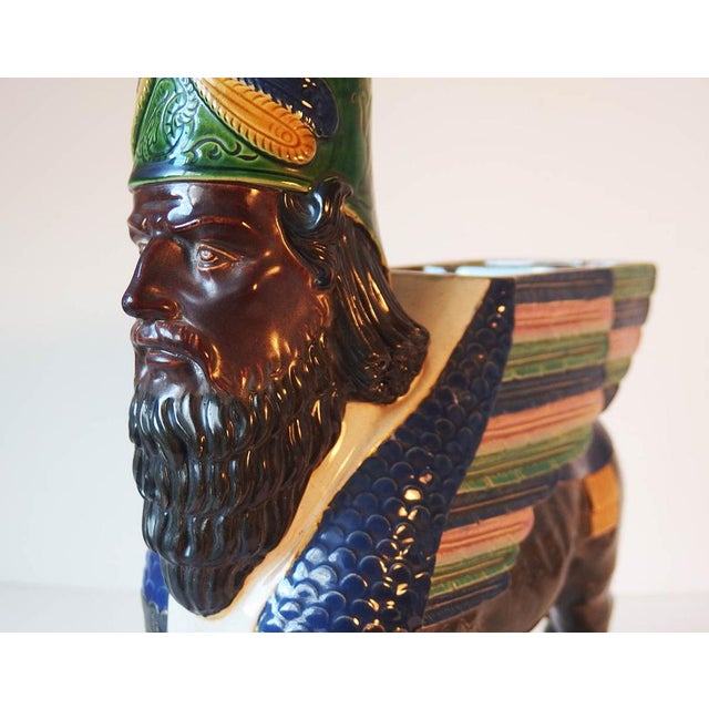 Lamassu Ceramic Vase by Gerbing and Stephan For Sale - Image 11 of 13