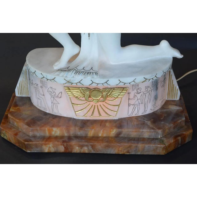 White Alabaster Art Deco Dancer For Sale - Image 8 of 9