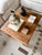 Vintage Restored Solid Wood Coffee Table With Parquet Top For Sale - Image 4 of 8