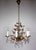 Brass & Lead Crystal Chandelier with Flowers from Palwa, 1970s For Sale - Image 14 of 15