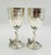 1980s Set of 8 Silver Plated & Crushed Emerald Wine/Water Goblets by Emilia Castillo For Sale - Image 9 of 18