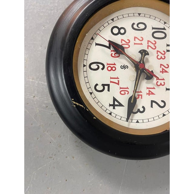 Bauhaus 24-Hour Wall Clock from Siemens Halske, Germany, 1930s For Sale - Image 9 of 16