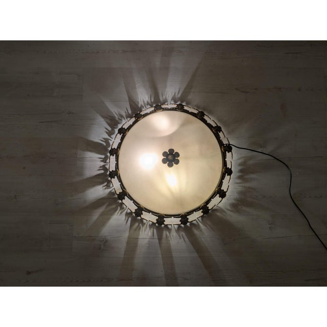Antique Palace Ceiling Lamp in Glass and Brass, 1970 For Sale - Image 11 of 15