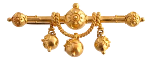 Late 19th Century Etruscan Revival Bar Brooch